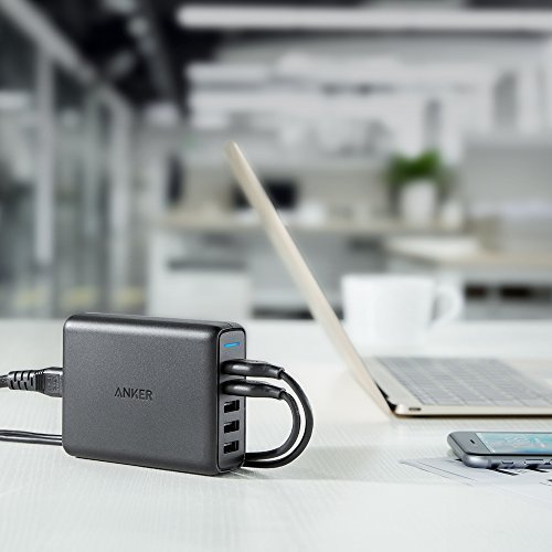 Anker PowerPort Speed 5, USB Ladegerät Desktop Ladeadapter mit Dual Quick Charge 3.0 Ladeports und 3 Power IQ Ports für Samsung Galaxy S7 / S6 / Edge, Note 5 / 4, LG G4, iPhone 7 6 5, iPad usw. - 9