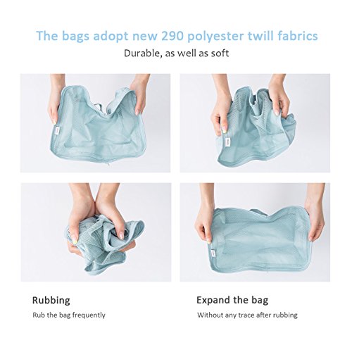 Overmont-Ensemble-de-7-Organisateurs-de-Voyage-Organisateur-de-Bagage-Sacs-de-Rangement-Cube-pour-des-Vtements-Cosmtiques-Chaussures-bleu-foncbleurose