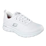 Cierre: cordones Skechers Sure Track Erath-II, Zapatillas sin Cordones para Mujer, Blanco (White Leather Wht), 37 EU