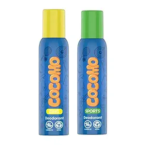 Cocomo Deodorant Combo Gift Pack For Boys - Sport & Zing, Natural & Safe For Tweens, Teens & Adults