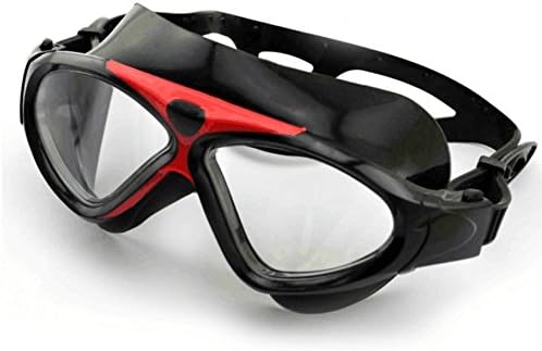 Hawkfish Swimming Goggles Men Women - Anti Fog - Comfort Fit - Watertight - Clear Vision - Lifetime Guarantee - Anti Shatter Lenses Mirrored With 100% UV Protection - Wraparound - Include FREE Exquisite Packaging Box FREE Silicone Nose Clip And FREE Ear Plugs (black)
