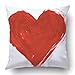 Produktbild Liumiang Kissenbez¨¹ge Exotic Fashion Hand-Made Throw Pillow Covers Love Painting Big Red Heart Over White Paint Valentine Draw Day Sign Artistic Simple Print 18 X 18 in Decor