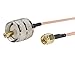Produktbild 2pcs SMA Male auf UHF Male Pigtail Kabel, 12inch / 30cm / 1ft HF koaxiale kabel PL-259 Verbindungsstück