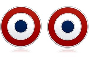 BOBIJOO Jewelry - Lot de 2 pin's Cocarde Française - Épinglette Drapeau France - Patriotique