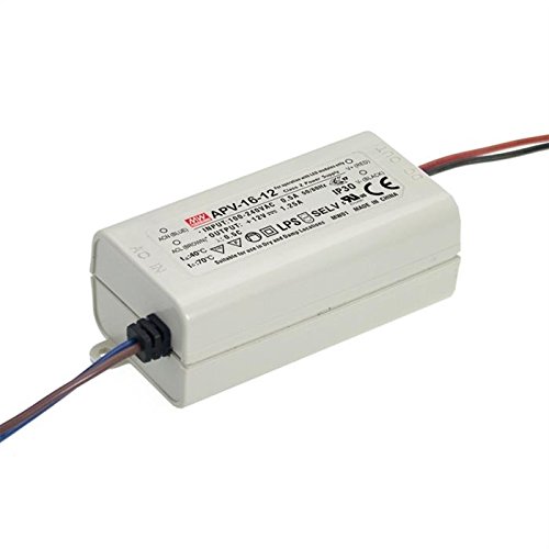 Alimentatore LED 15 W 12 V 1,25 A; MeanWell, APV-16-12