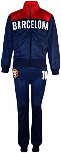 Football Tracksuits Kids Boys Top &amp; Trousers Training Kit Set Size 4-12 Years (10 (8-9 Years), Barcelona)