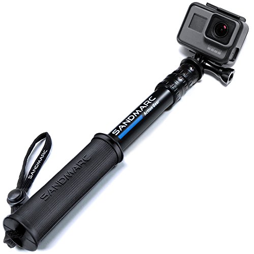 SANDMARC Pole - Compact Edition: 25-64 cm Teleskopstange Wasserdicht Verlngerungsstange Selfie Stick fr GoPro Hero 4, Session, Black, Silver, Hero+ LCD, 3+, 3, 2, HD Kamera (Camcorder) - zum Surfen, Snowboarden, Skateboarden , Tauchen, Wandern, Reisen und mehr - Lebenszeit Garantie