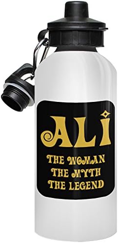 Ali Water Bottle, Personalised Gift, The Woman the Myth The Legend - Gold Black 1