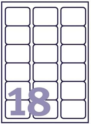 Inkjet/Laser Avery Compatible Labels 18 per sheet J8161 / L7161 - 100 Sheets