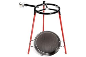 VAELLO CAMPOS Set Plat À Paëlla 42cm + Réchaud 30cm 3 Pieds - 658849