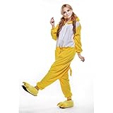 Free Fisher Damen/ Herren Schlafanzug Pyjama, Tier Kostüm, Ente Gelb, Gr. M (Körpergröße 160-169 CM) - 