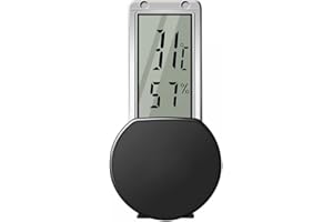 MIOYOOW Termometro igrometro per rettili, monitor di temperatura digitale con ventosa, misuratore di umidità di temperatura, alta sensibilità, per serveri di rettili Terrari