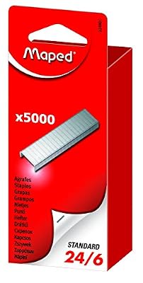 Maped agrafes 24/6, zingu¿es, contenu: 5.000 pieces