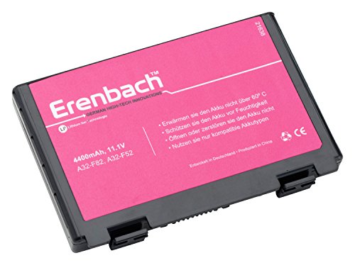 Erenbach Laptop Akku mit 4400mAh 10,8/11,1V für Asus F52 | F-52 | F82 | F-82 | K40 | K-40 | K50 | K-50 | K51 | K-51 | K60 | K-60 | K61 | K-61 | K70 | K-70 | P50 | P-50 | P81 | P-81 | X5C | X-5C | X5D