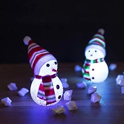 Lote de 20 Figuras con Luz LED Navidad Muñeco de Nieve con LUZ - Regalos de Navidad, Decoración, Regalos de Empresa