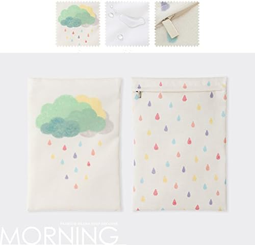 Diaper Zipper Pouch Designer's choice Wet and Dry Baby Diaper Bag Organizer Baby Travel Pouch (MorningRain)