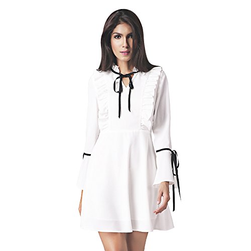 Preisvergleich Produktbild DressLily Damen Cocktail Morgenmantel Gr. X-Large, weiß