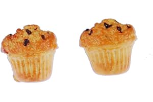 Miniblings Muffin Ohrstecker Stecker Ohrringe Törtchen Cupcake blueberry beige - Handmade Modeschmuck I Ohrringe Stecker Ohrschmuck