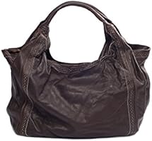 Ferracuti, Italian Sauvage Calf Leather Women's Bucket Bag By Artimondo - Brown - One Size