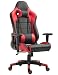 Produktbild Tiigo Schreibtischstuhl Gaming Stuhl Kunstleder Chefsessel Computer Spiel Stuhl Bürostuhl (Schwarz/Rot)