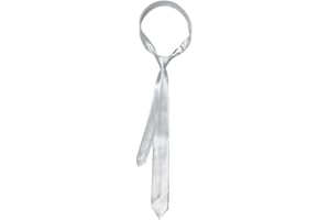 MONOJLY Sciarpa skinny da donna cravatta lunga JK uniforme cravatta skinny cravatta tinta unita tinta unita cravatta formale nera cravatta