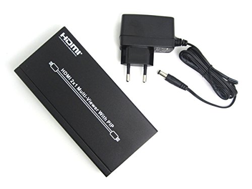 WINGONEER HDMI 2×1 Multi View Konverter/ Videowand Switch mit PIP – 2 Eingänge auf 1 Ausgänge – 1080P HDMI 1.3a FullHD - 6