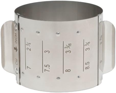 HIC Harold Import Co. Adjustable Food Ring, Square, 18/8 Stainless Steel, Adjusts to 4 Different Sizes