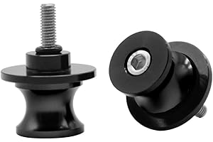 MZ-STORE 6MM Motorbike CNC Aluminum Swingarm Sliders Spools Stand Screws for YZF R1 R3 R6 R25 R125 R1000 R6S MT-01 MT-03 MT-09 MT-10 RSV4 RSV4 R (Black)