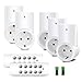 Produktbild benon Funksteckdosen mit Fernbedienungen, 5er Set - bis 30m Reichweite, max. 2300W 230V