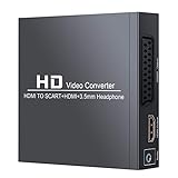 Entrada HDMI a Scart+HDMI+jack de 3,5 mm de audio una señal HDMI a Scar, HDMI y salida de audio jack de 3,5 mm, transmite vídeo y audio simultáneamente, le da la mejor experiencia de visualización