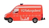 SIKU 0805, Krankenwagen, 1:87, Metall/Kunststoff, Rot, Bereifung aus Gummi, Spielzeugfahrzeug fr Kinder - 