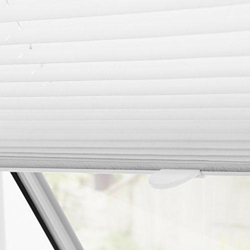 Lichtblick DPS.M06.01 Dachfenster Plissee Easyfix, ohne Bohren Weiß 59,3 cm x 100 cm (B x L) M06/MK06 - 4