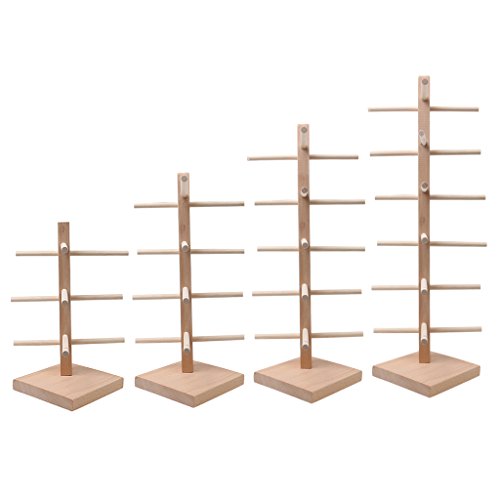 Generic Holz Brillenständer Brillenhalter Brillenablage Halter Sonnenbrillenständer 1-Row Natur Farbe – 6-Schicht - 3