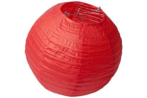 Lampenschirm aus Papier, Stil: 30.48 cm, rot