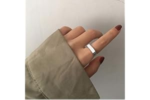 AOIXBCUROC Open Rings Creative Simple Geometric Handmade Ring Engagement Jewelry Gifts for Women Couple