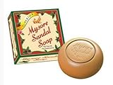 Mysore Ayurvedic Sandal Soap (SUPERIOR): Only soap with pure sandalwood oil, used by Celebs, Royal, Top Hotel in India 150g