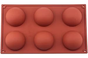 Amison Stampo Silicone Muffin, Brownie, Cupcake, Dolci, Budino, Cubetti di Ghiaccio e Gelatina, Mezza Sfera