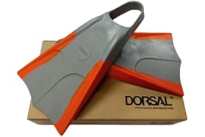 DORSAL Bodyboard Floating Swimfins (Flippers) 8.5 - 9.5 Grey/Orange