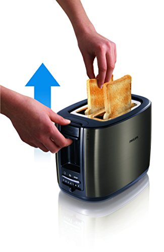 Philips HD2628/80 Metall-Toaster, Doppelschlitz, 2 Funktionen, titanfarben - 3