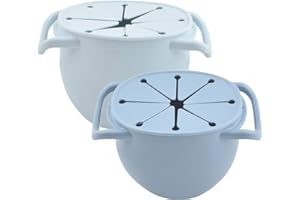 XQMMGO 2 Stück Snackbecher Silikon | Baby Snackschale für unterwegs | Snack Becher faltbar für Kleinkinder Jungs & Mädchen,350 ml