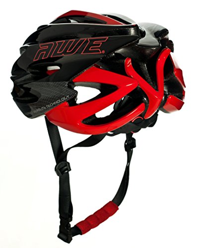 AWE® AWESpeed™ In-Mould Helm Erwachsene Männer Straßen-Radsport 56-58cm Schwarz-rot-Carbon - 5