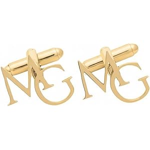 MOSKAI® Personalized Name Cufflinks for Men | Custom Engraved Monogram Cuff Links | Unique Wedding Jewelry Gift | Elegant Formal Accessories for Groom and Men