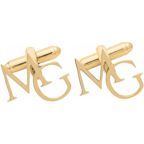 MOSKAI® Personalized Name Cufflinks for Men | Custom Engraved Monogram Cuff Links | Unique Wedding Jewelry Gift | Elegant Formal Accessories for Groom and Men