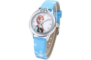 Maxpro France Reloj Frozen para niña con Elsa y Anna - Frozen, Azul, Correa