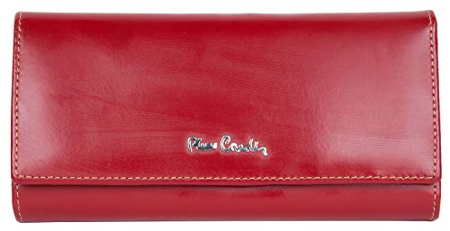 Preisvergleich Produktbild Rot Halbmatte Folienfeste Echtledermappe Pierre Cardin