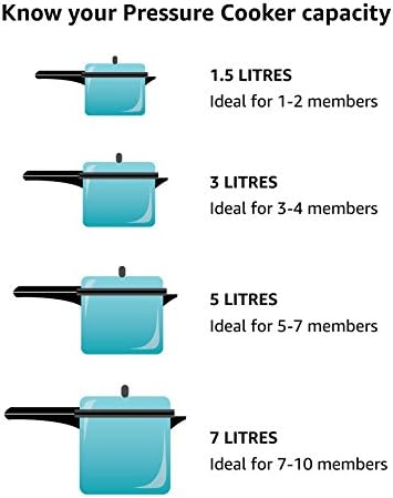 Hawkins Contura 5 Liters Hard Anodized Pressure Cooker by Mercantile International
