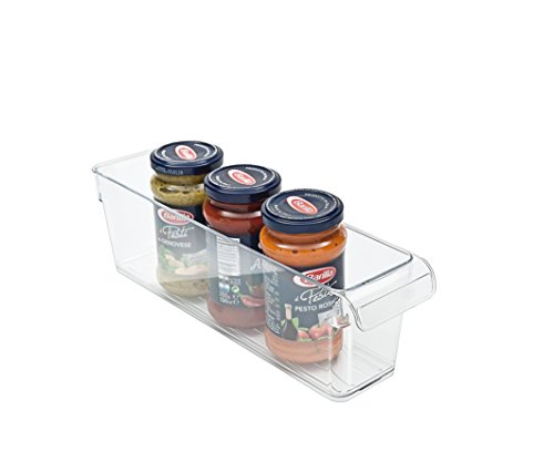 Rotho Loft Kühlschrank Organizer 1,6 L / Robuster Aufbewahrungsbehälter für Joghurt, Backutensilien, Marmelade / Transparent / 1x (31 x 7.5 x 9 cm) - 4