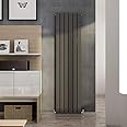 ELEGANT 1800 x 452mm Anthracite Vertical Column Radiator Single Flat Panel Designer Bathroom Radiator