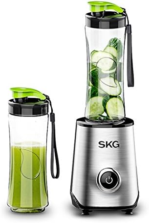 Electric Juicer - Automatic Fruit Ice Mixer Cup Bottle - Portable Mini Travel Juice Blender Silver And Black - 4 Blades 600Ml X 2 Kitchen Supplies Silver
