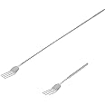 Haosie Extendable Fork, 8.7 to 25.4 Inch Long Fork, Telescopic Fork, Retractable Fork BBQ Dinner Fruit Dessert Extended Fork Sturdy and Durable Stainless Steel Tableware（1pcs）